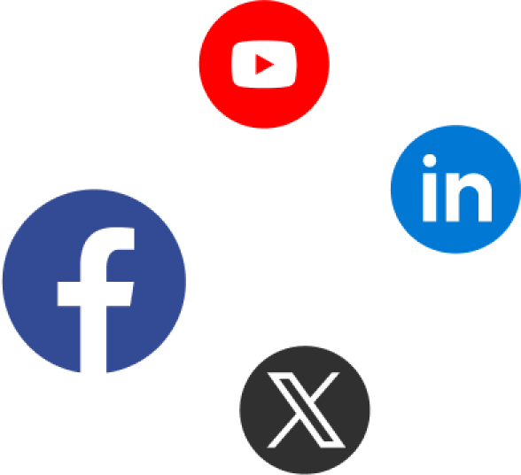Circle icons of social media companies